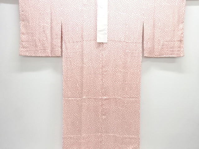 小花模様単衣長襦袢（刺繍衿付）